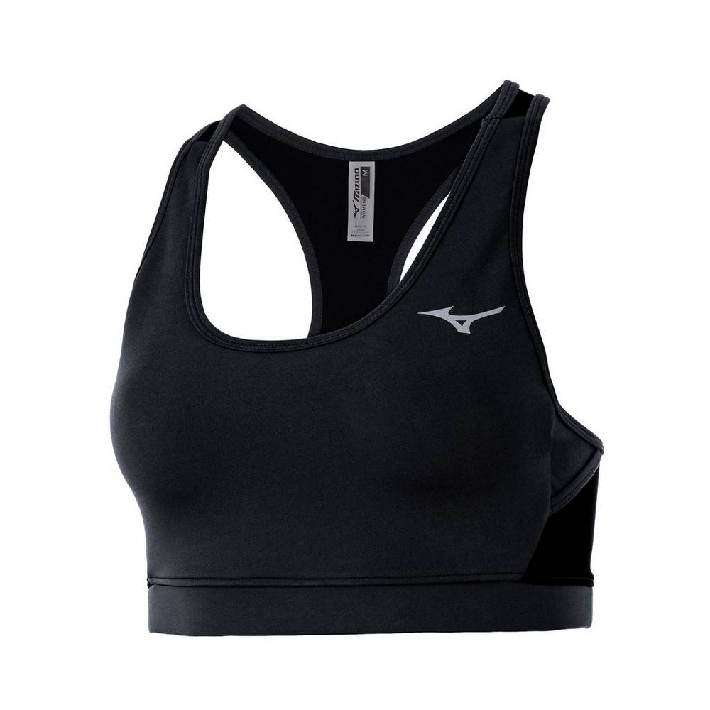 Womens Mizuno Alpha Mesh Back Sports Sports Bra Black Philippines (LQEMTW571)